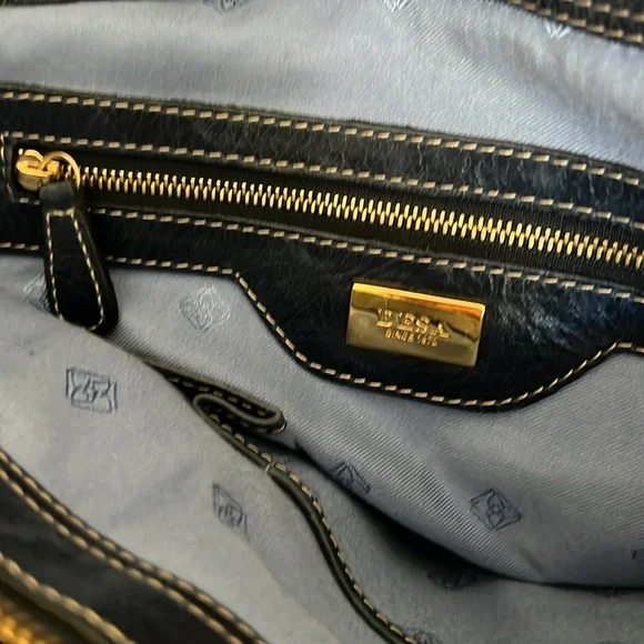 DESA 1972 Leather Colorblock Shoulder Tote - Picture 6 of 6